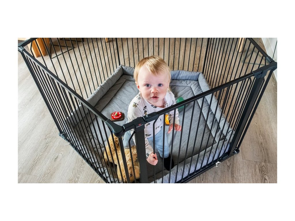 31624 15 pentagon combifit univerzalni ohradka babydan combifit cerna pro deti pejsky stenata a kotata
