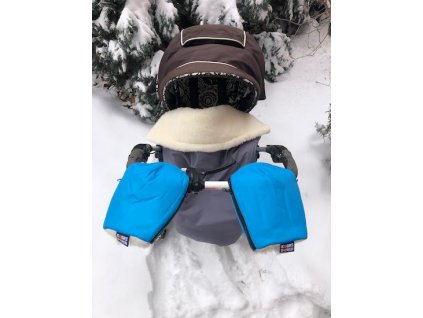 2355 6 2355 nepromokave merino rukavice tyrkysove na kocarek