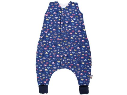 3618 3618 letni spaci pytel 110 cm s nozickami tmavomodry auta