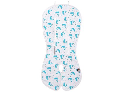 6361 2 podlozka kocarek 3d bio delfin aqua 13046