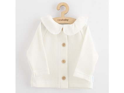 Kojenecký kabátek na knoflíky New Baby Luxury clothing Laura bílý 74 (6-9m)