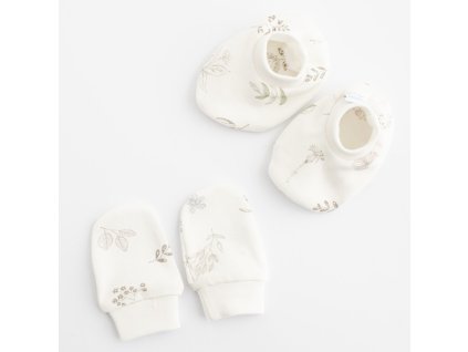 Kojenecký bavlněný set-capáčky a rukavičky New Baby Zoe Univerzální