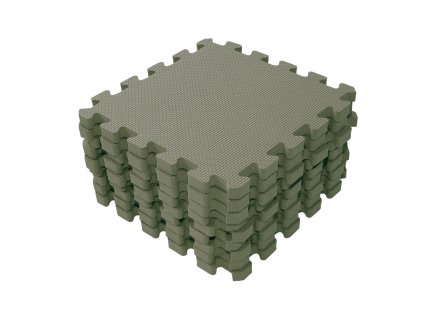 24939 1 baby dan hraci podlozka puzzle light grey 90x90 cm extra vysoka 2cm svetle seda