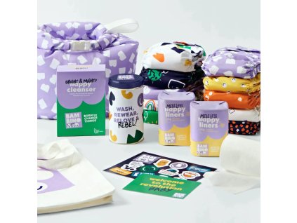 29369 sada opakovane pouzitelnych latkovych plenek bambino mio little rebel bundle brave