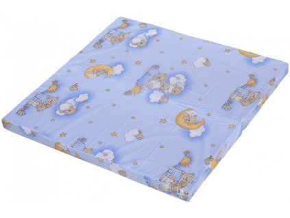 898 2 matrace mracek do ohradky bela modra 100 x 100cm