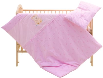 2737 1 povleceni do postylky 2dilne scarlett meda ruzove 100 x 135 cm