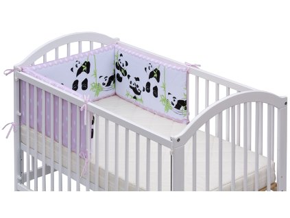 5237 4 mantinel do postylky 4dilny scarlett panda 180 x 30 cm ruzova