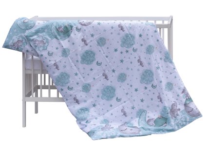 7142 2 povleceni do postylky 2dilne scarlett lucy tyrkysova 135 x 100 cm