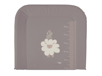 31741 2 prebalovaci podlozka tristranna bebe jou farm friends 72x77cm v nove brave cappuccino s motivem ovecek