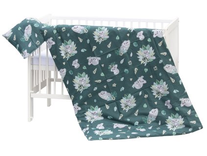 7469 1 povleceni do postylky 2dilne scarlett gata zelena 135 x 100 cm