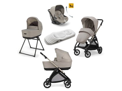 31975 25 kocarek inglesina electa darwin recline 2025 battery beige bezovy kremovy s polohovaci autosedackou welcome pad stand upem lehky kocarek