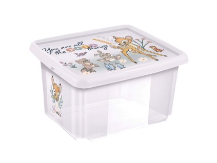 Úložný box s víkem 30l "Bambi", Transparent