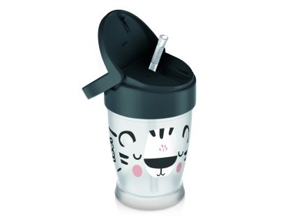 LOVI Hrneček se slámkou SALT&PEPPER 250ml