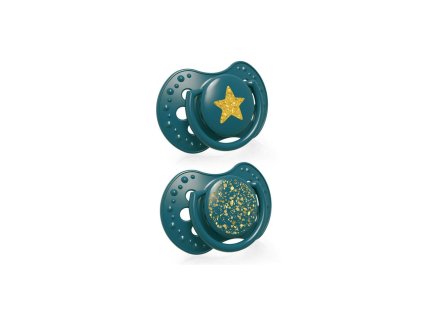 lovi dudlik silikonovy dynamicky stardust 0 3m 2ks zeleny