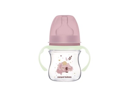 canpol babies antikolikova lahev easystart sleepy koala 120ml ruzova