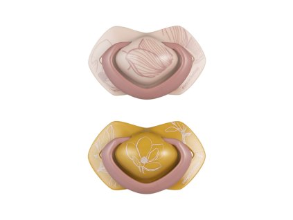 canpol babies dudlik silikonovy symetricky light touch gold 18m 2ks ruzovy