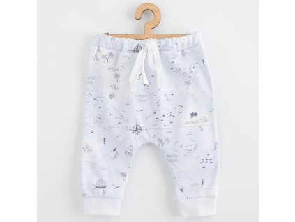 Dětské bavlněné kalhoty Jogger New Baby For Babies ocean 74 (6-9m)