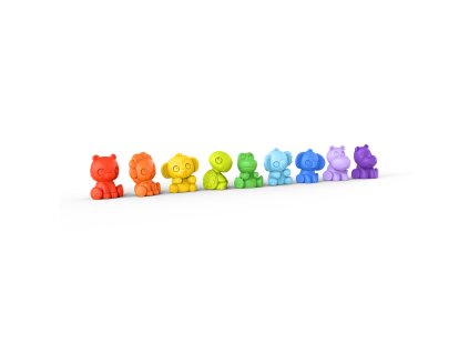 BRIGHT STARTS Hračka zvířátka set 9 ks TropicAnimals, 3m+