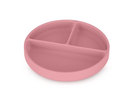 PETITE&MARS Talířek silikonový dělící kulatý Take&Match Dusty Rose 6m+