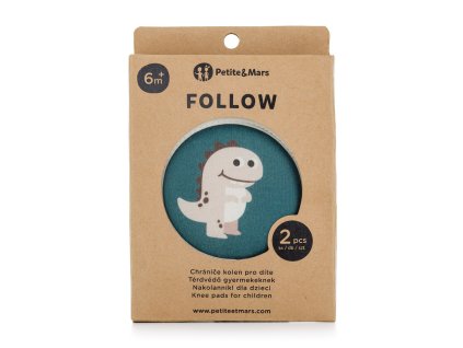 PETITE&MARS Chrániče kolen elastické na lezení Follow Misty Green