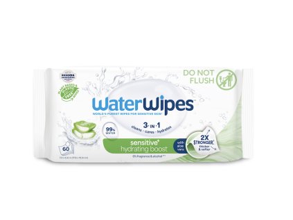 WATERWIPES Ubrousky vlhčené Hydrating clean bez obsahu plastů 60 ks