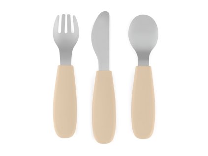 PETITE&MARS Sada příborů s nerezové oceli Take&Match Desert Sand 12m+