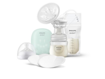 Philips AVENT Odsávačka mateřského mléka elektrická sada Essential SCD323/20+Dárek
