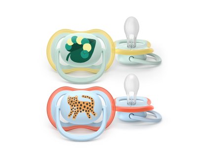 Philips AVENT Šidítko Ultra air modrá/zelená 0-6m obrázek chlapec, 2ks
