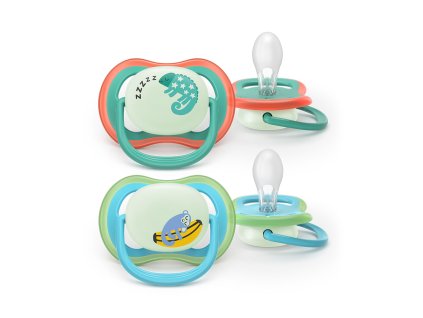 Philips AVENT Šidítko Ultra air noční 6-18m chlapec, 2ks