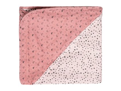 18077 1 extra jemny cerveny muselinovy rucnik fabulous swan s kapuci z bambusove viskozy pro novorozena miminka