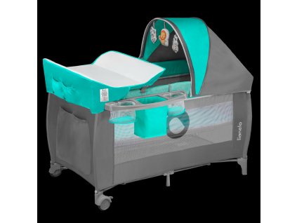 Cestovní postýlka SVEN PLUS (Barva Turquoise/ grey)