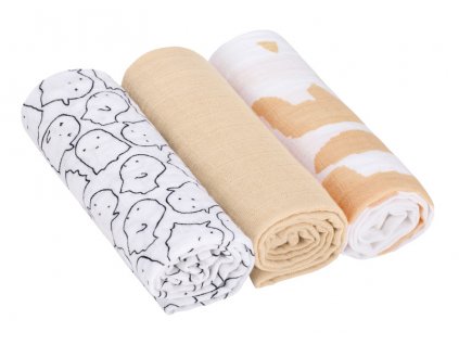 Swaddle blanket 85x85 2020 Little Spookies peach