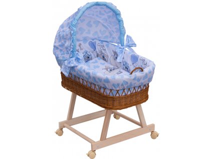 Košík pro miminko s boudičkou Scarlett Kulíšek - modrá