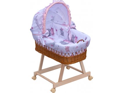 Košík pro miminko s boudičkou Scarlett Pupis - růžová