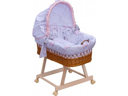 Košík pro miminko s boudičkou Scarlett Gusto - růžová