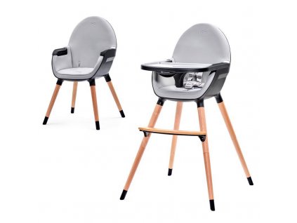 Židlička jídelní FINI grey/black Kinderkraft