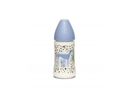 Suavinex LÁHEV Kulatá savička LATEX 270 ml SUAVINEX LÁHEV Kulatá savička LATEX 270 ml - MODRÝ PES