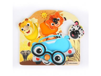 Hračka dřevěná puzzle Friendy Safari Faces HAPE 12m+