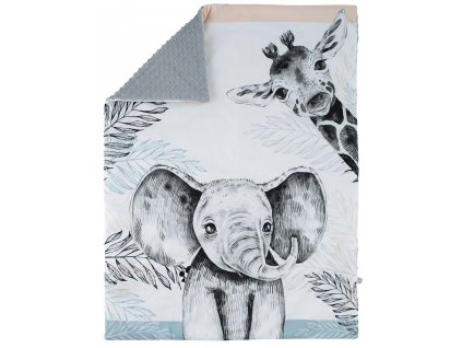 ESITO Luxusní deka MINKY Slůně - 73 x 98 cm / šedá ESDEKLUXDPMNK