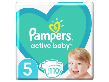 PAMPERS Active Baby 5 (11-16 kg) 110 ks MEGA PACK – jednorázové pleny