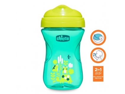 CHICCO Hrneček Easy s tvrdým pítkem 266 ml zelený 12m+