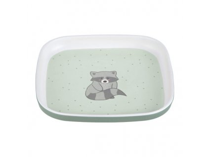 Plate Melamine/Silicone About Friends racoon