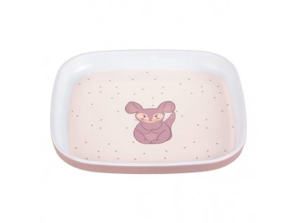 Plate Melamine/Silicone About Friends chinchilla