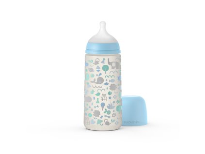 SUAVINEX KOJENECKÁ LÁHEV 360 ml L MEMORIES - MODRÁ