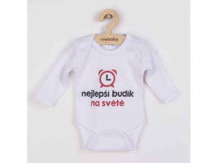 Body s potiskem New Baby nejlepší budík na světě