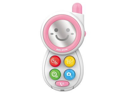 Dětský telefónek se zvuky BAYO pink