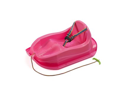 Plastové sáňky s opěradlem BAYO MINI růžové