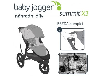 BabyJogger BRZDA komplet SUMMIT X3 + 8% sleva na další zboží