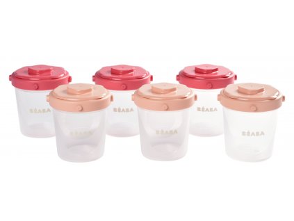 Skladovací kelímky na jídlo 6x200ml Pink