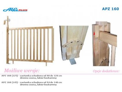 Schodová zábrana Alfa plus 94-140 cm s možností otevírání Schodová zábrana Alfa plus 94-140 cm s možností otevírání